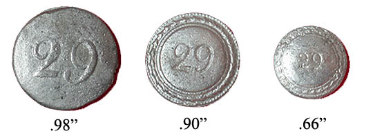 29th Regt Buttons